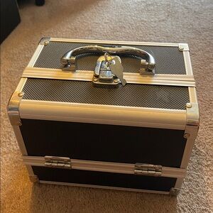 Black and Silver Makeup Case